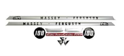 Massey Ferguson Bonnet Decal Sticker Set MF188