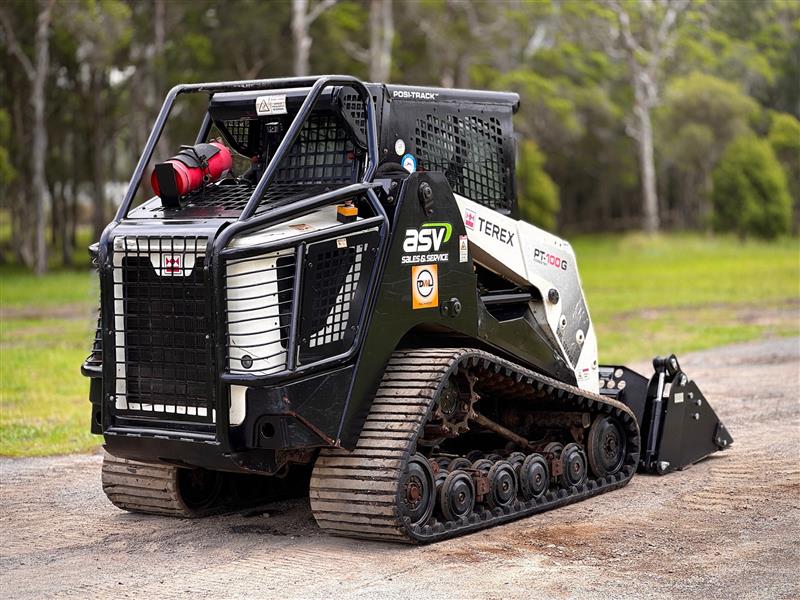 Photo 4. Terex PT100G a/c cab forestry high flow posi track skid steer loader
