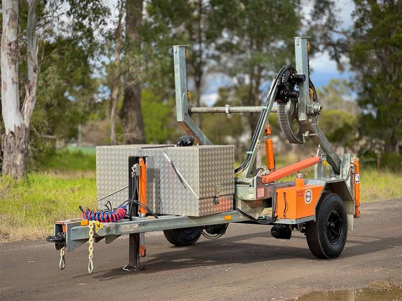 Photo 3. Redmond Gary 5T self loading cable drum trailer