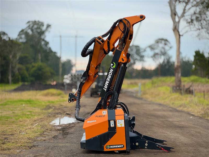 Photo 3. Noremat Magnistra M61T flail side reach arm remote slasher