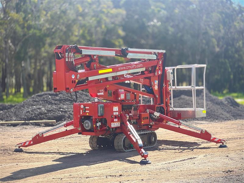 Photo 2. CMC S15 15M spider lift all terrain scissor lift work platform