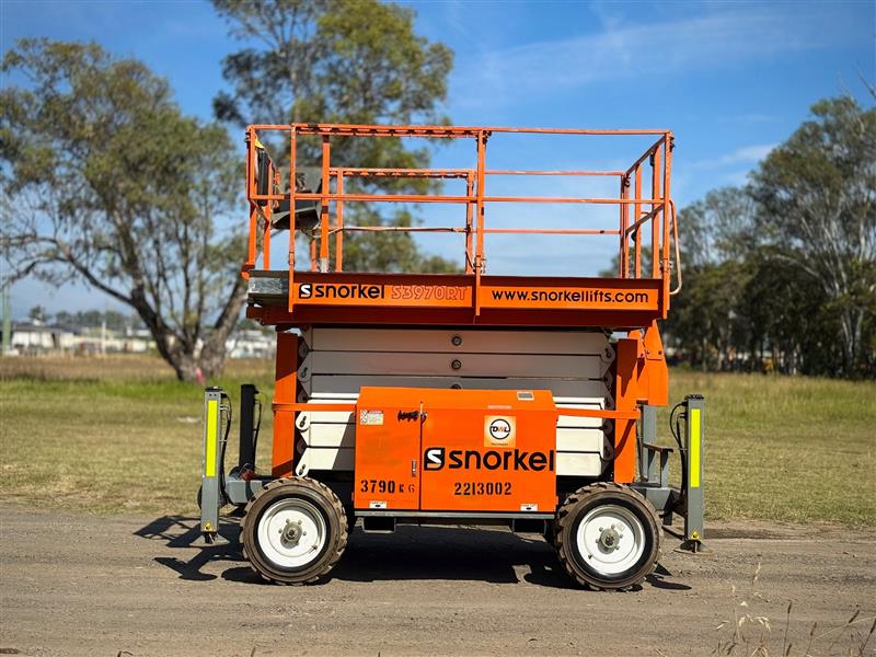 Photo 2. Snorkel S3970RT in cert 13.8M all terrain diesel scissor lift elevated work platform