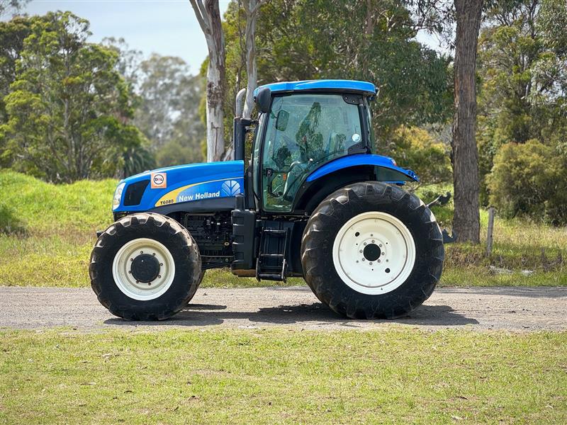 Photo 5. New Holland T6080 diesel 4x4 farm tractor
