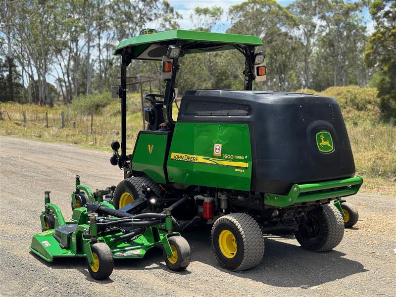 Photo 3. John Deere 1600 ride on diesel commercial out front deck wide area lawn mower