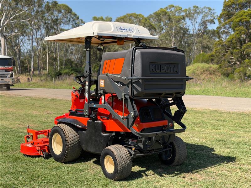 Photo 3. Kubota F3680 with catcher 72inch diesel out front deck ride on lawn mower