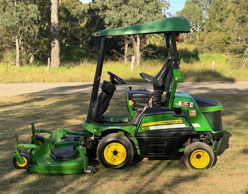 Photo 5. John Deere 1570 72inch 4wd commercial out front ride on diesel lawn mower