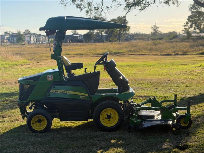 Photo 2. John Deere 1570 72inch 4wd commercial out front ride on diesel lawn mower