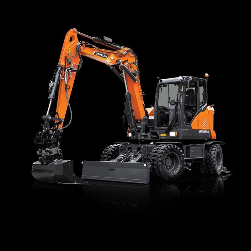 Develon DX100W-7 10T wheeled excavator