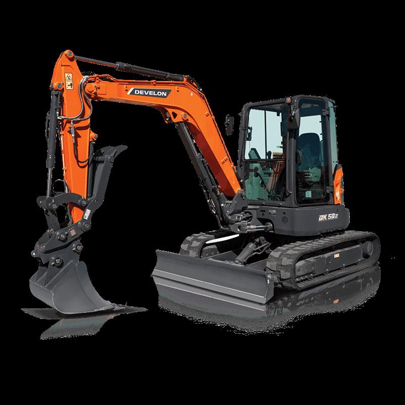 Develon DX50Z-7 5T tracked excavator