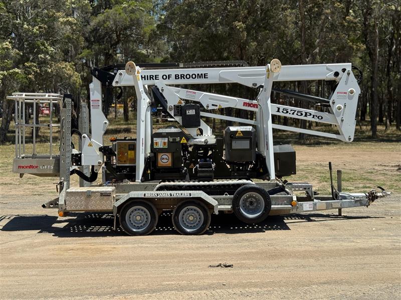 Monitor 15.75 ED pro 15M knuckle boom & trailer scissor lift cherry picker