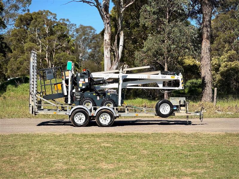 Leguan Monitor 125M1 12.5M knuckle boom & trailer scissor lift cherry picker