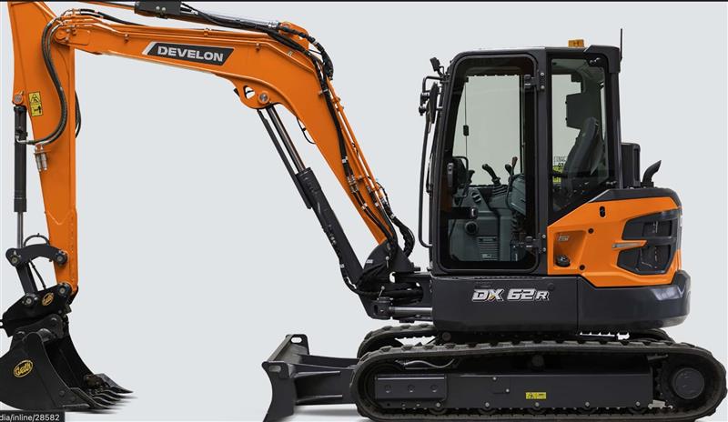 Develon DX62Z-7 6.2T tracked excavator