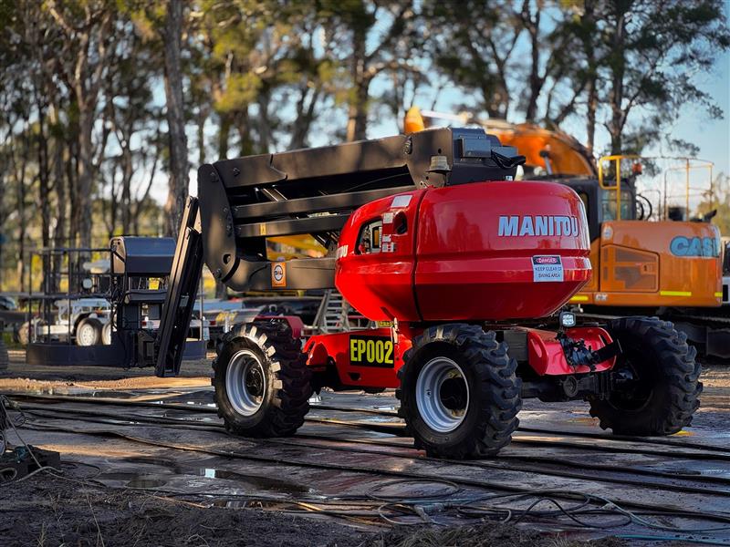 Manitou 160 ATJ all terrain boom scissor lift elevated work platform