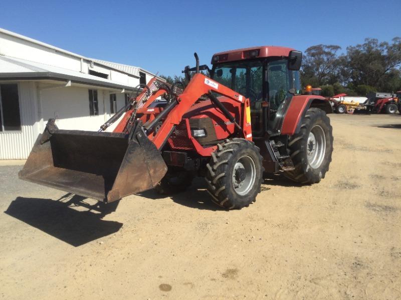 Photo 1. 1998 Case IH MX80C FWA Cab Tractor & Nell Loader