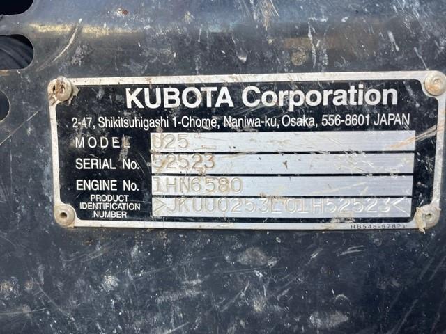 Photo 3. Used Kubota U25-3HG Excavator