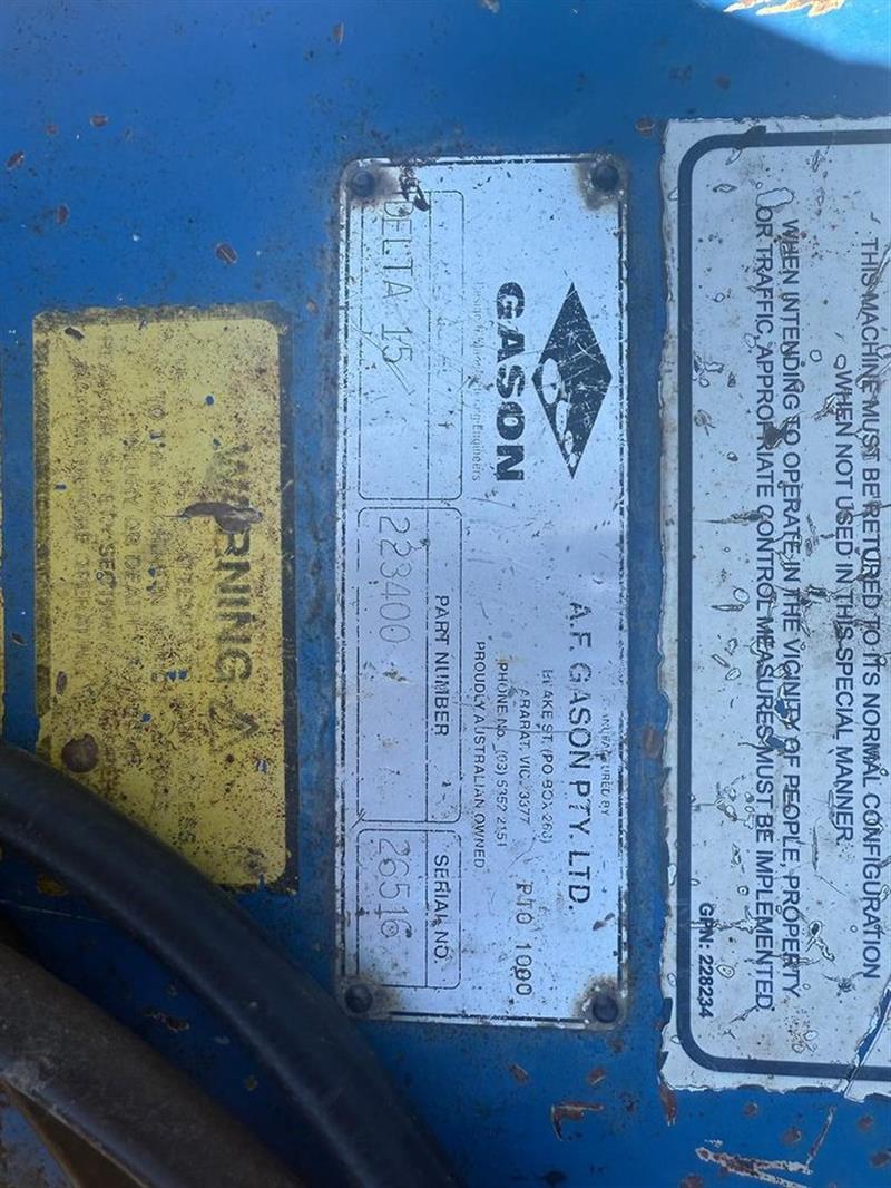 Photo 2. Gason Delta 15ft slasher