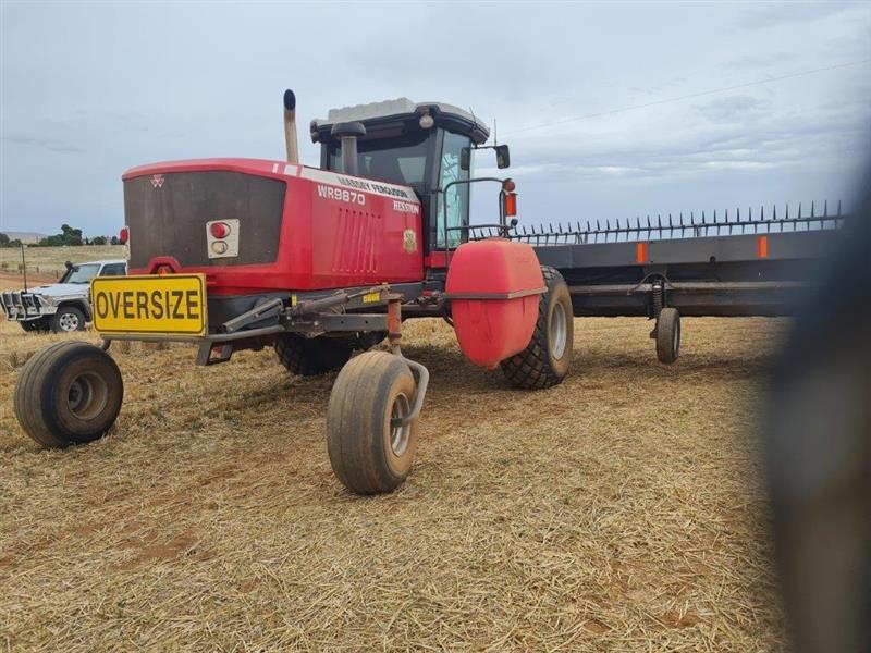 Photo 4. Massey Ferguson9870 Windrowers