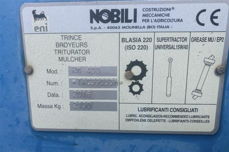 Photo 5. Nobili RM400 mulcher