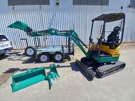 Photo 3. Lovol 1.8T excavator + trailer & 6 attachment bundle deal