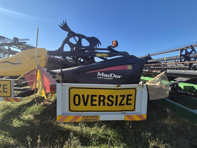 Photo 5. Macdon D65 harvester front